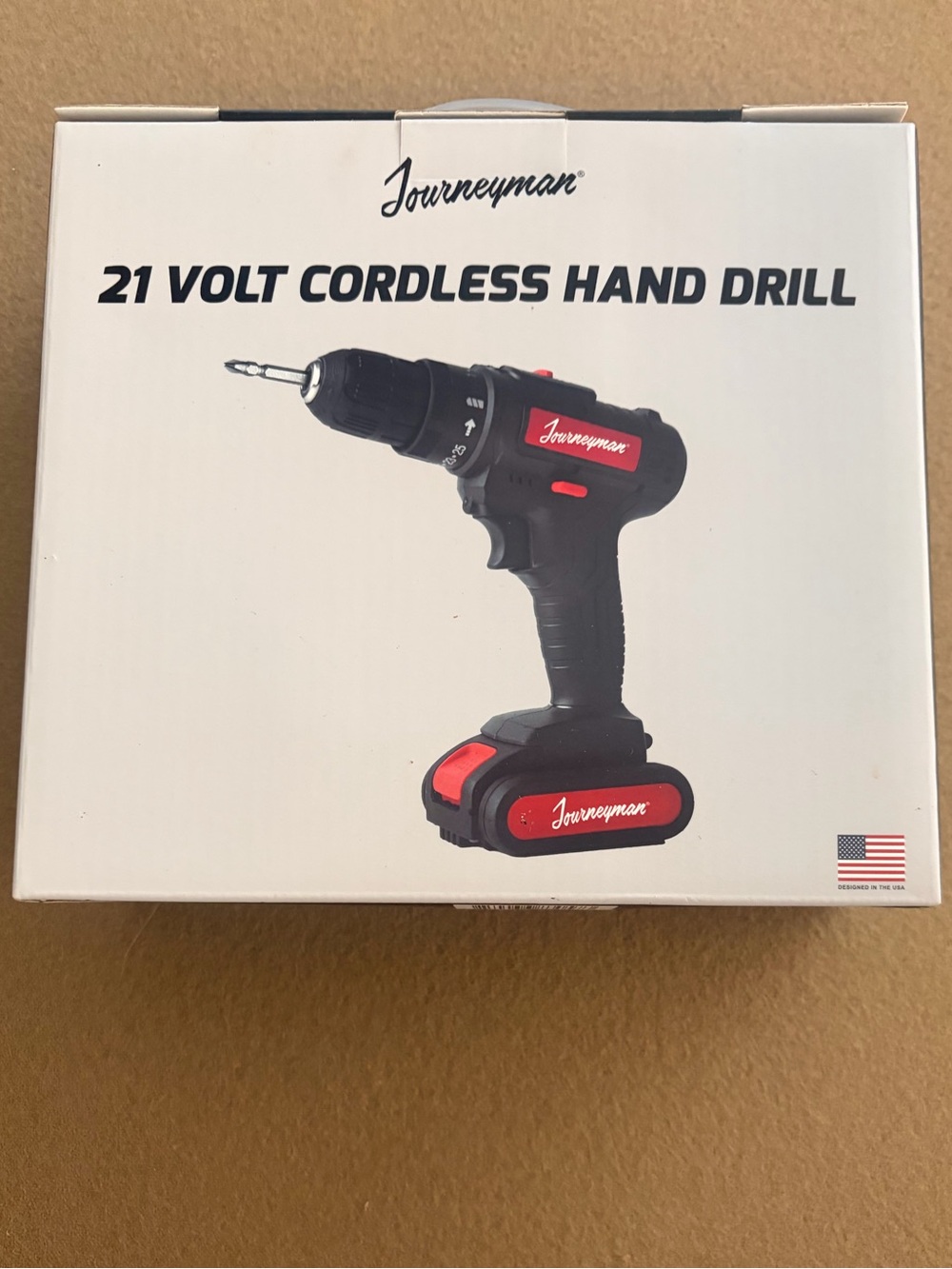 Journeyman 21 Volt Cordless Hand Drill - Black & Red